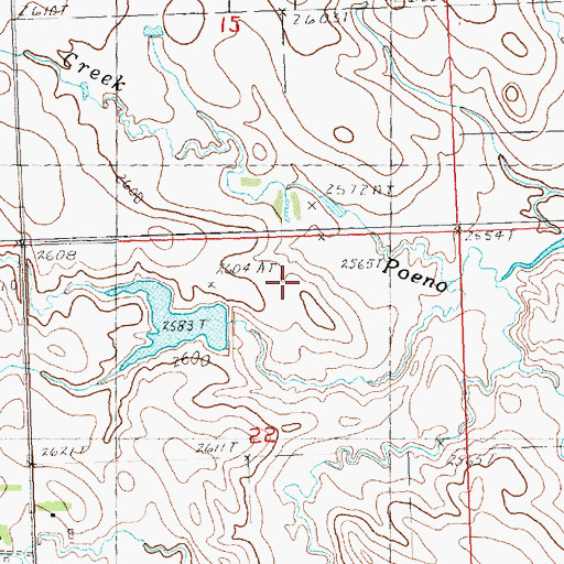 Topographic Map of Sieler Dam, SD