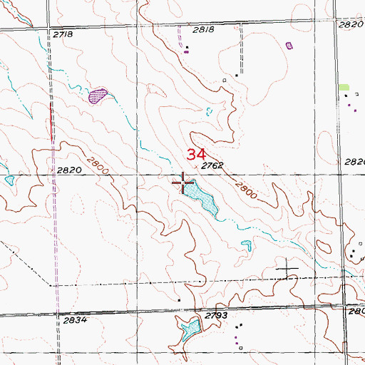 Topographic Map of Frank Anderson Dam, SD