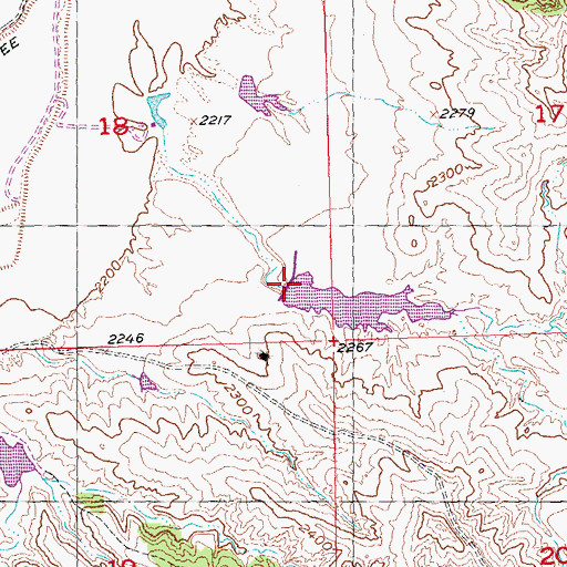 Topographic Map of Bloom-Shearer Dam, SD