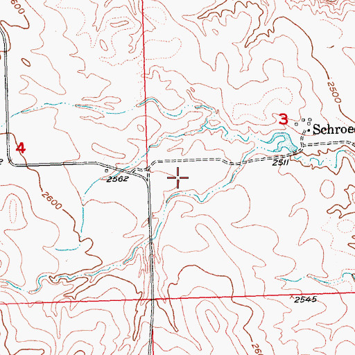 Topographic Map of Veryl Schroeder 2 Dam, SD