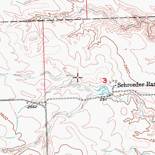 Topographic Map of Veryl Schroeder 1 Dam, SD