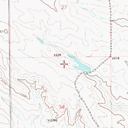 Topographic Map of Collins Number 1 Dam, SD