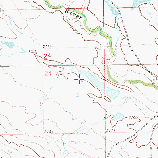 Topographic Map of Homer Faeller Dam, SD