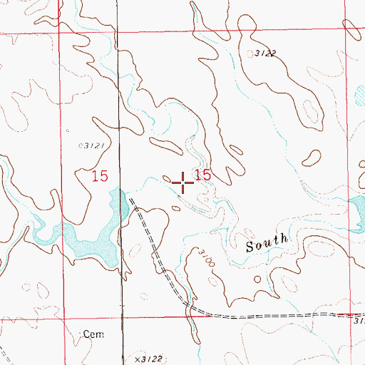 Topographic Map of Lloyd Fox Dam Number 3, SD