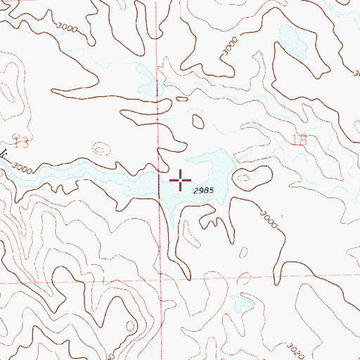 Topographic Map of Oja Number 1 Dam, SD