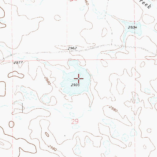 Topographic Map of Oja Number 2 Dam, SD