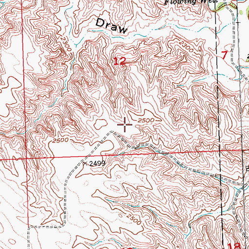 Topographic Map of Peno Grazing Association Dam, SD