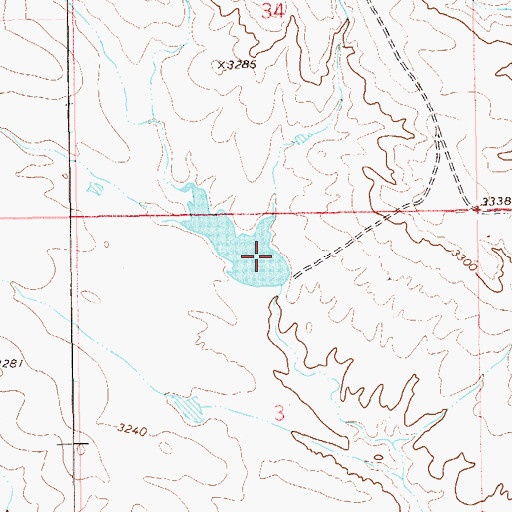 Topographic Map of Collins Number 2 Dam, SD