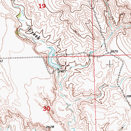 Topographic Map of Snook Dam, SD