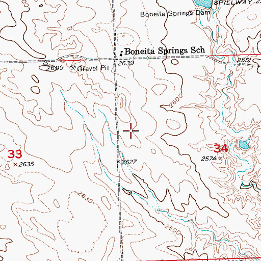 Topographic Map of Barry Dam, SD