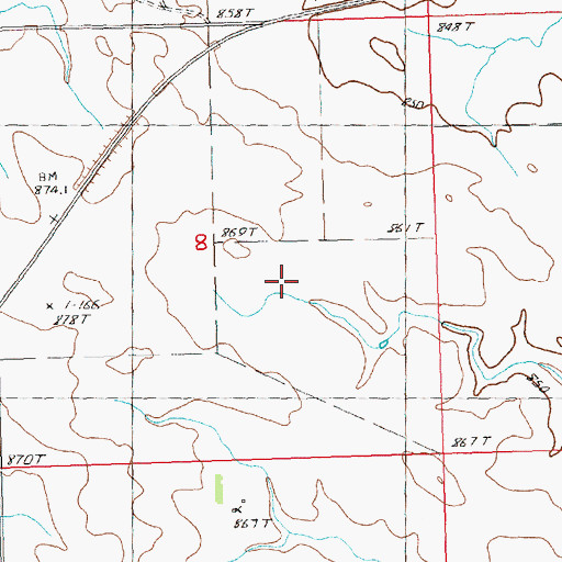 Topographic Map of Hale 1 Dam, SD