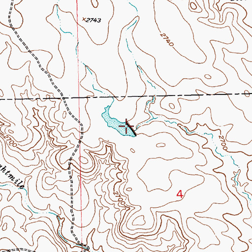 Topographic Map of Lundgren 2 Dam, SD
