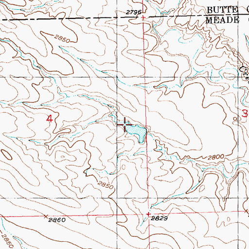 Topographic Map of Anderson 1 Dam, SD