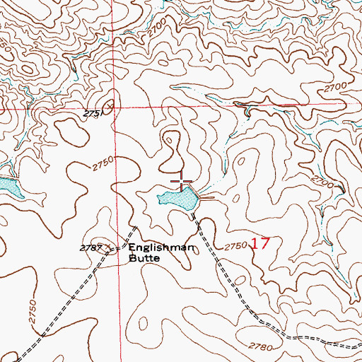 Topographic Map of Bobby Peters 2 Dam, SD