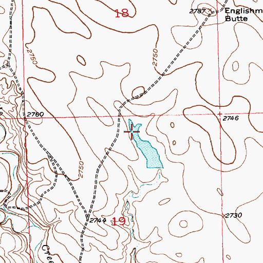 Topographic Map of South Dakota Komes 1 Dam, SD