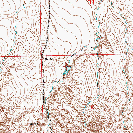 Topographic Map of Wolken 2 Dam, SD