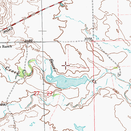 Topographic Map of Thybo Pond Dam, SD