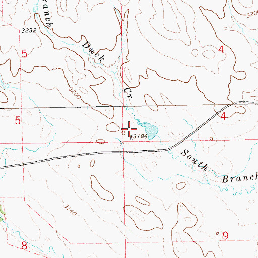 Topographic Map of Ward Vanhorn Dam, SD