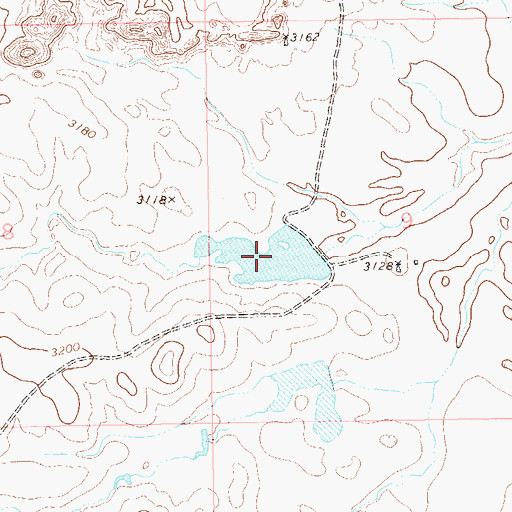 Topographic Map of Gilbert Number Two Reservoir, SD