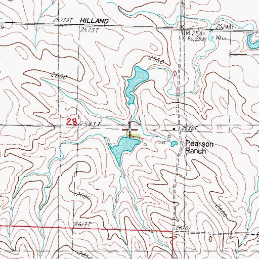 Topographic Map of Palmer Pearson Number 1 Dam, SD