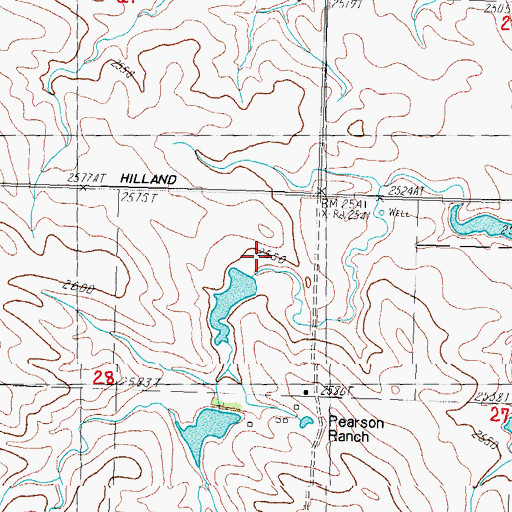 Topographic Map of Palmer Pearson Number 2 Dam, SD