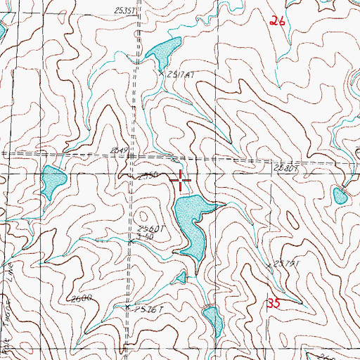 Topographic Map of Pere Pearson Dam, SD
