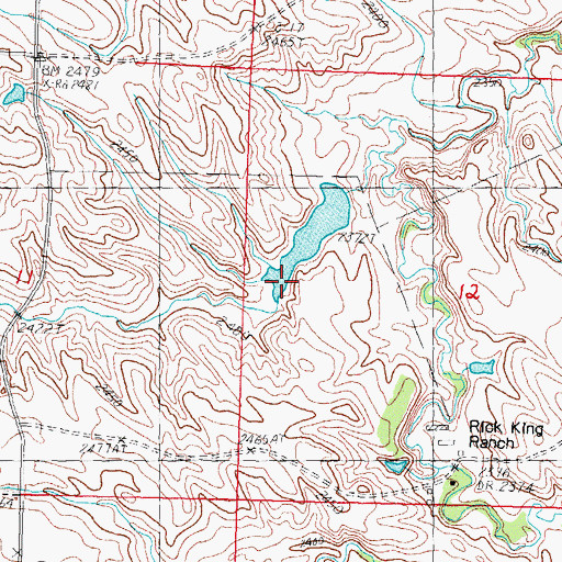 Topographic Map of Donald King 2 Dam, SD