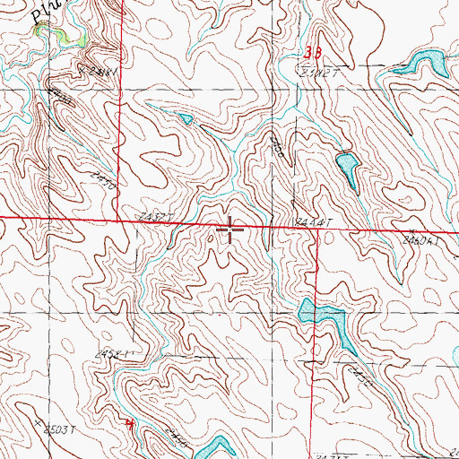 Topographic Map of Donald King Dam, SD