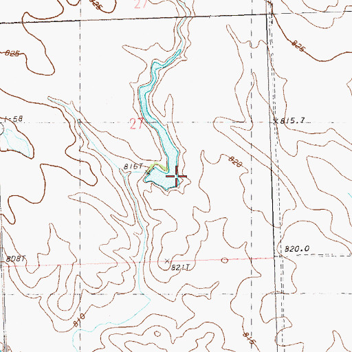 Topographic Map of Joe Wunder Dam, SD