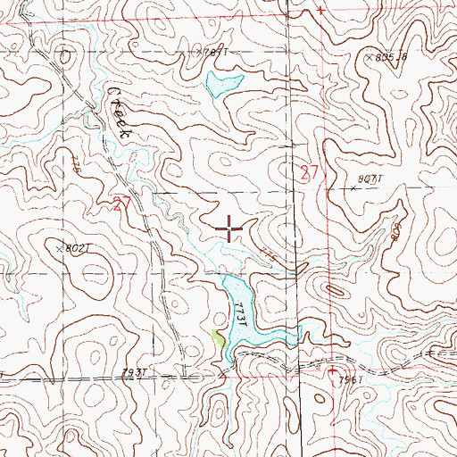 Topographic Map of Marlo Johnson Dam, SD