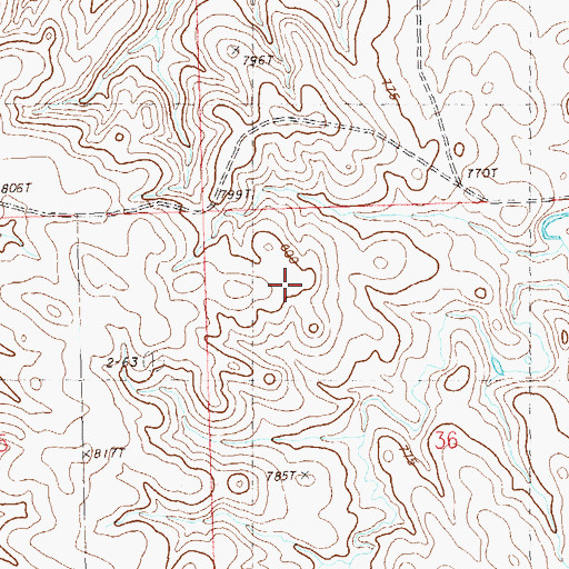 Topographic Map of Marlo Johnson Dam, SD
