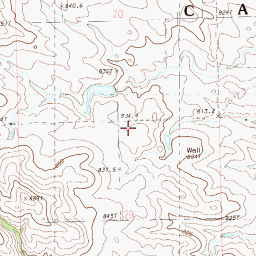 Topographic Map of Morris Hamilton Dam, SD