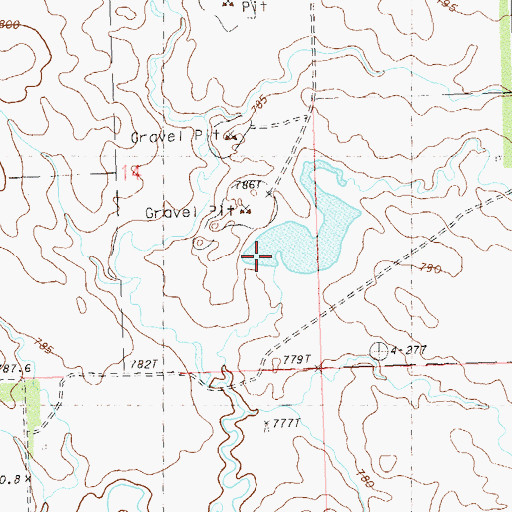 Topographic Map of Harold Flatmoe Dam, SD