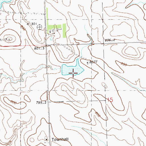 Topographic Map of Floyd Hall Dam, SD