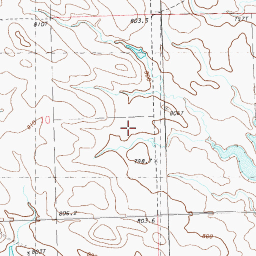 Topographic Map of Tom Gabbert Dam, SD