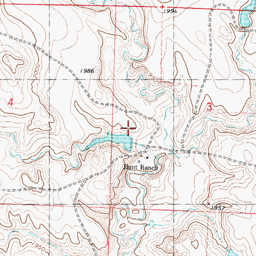 Topographic Map of Jack Hunt Dam, SD