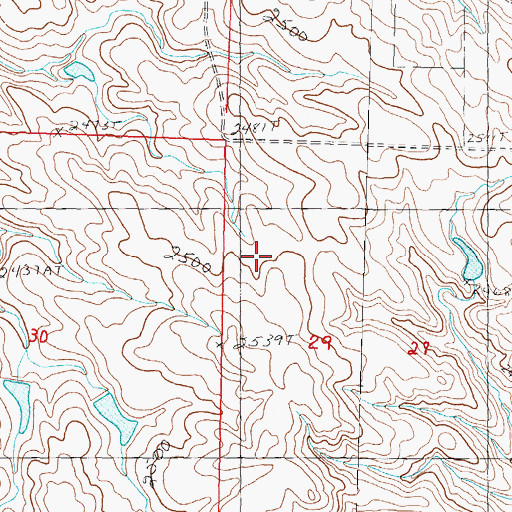 Topographic Map of Hilland Dam, SD