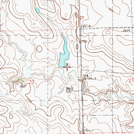 Topographic Map of Johnson Brothers Dam, SD
