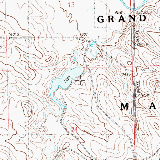 Topographic Map of Morris Jensen Dam, SD