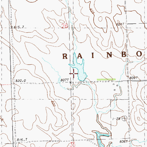 Topographic Map of Lenard Chapman Dam, SD