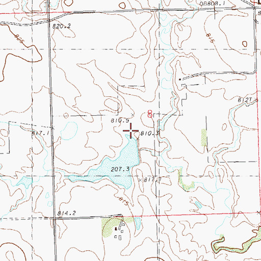 Topographic Map of G M Strand Dam, SD