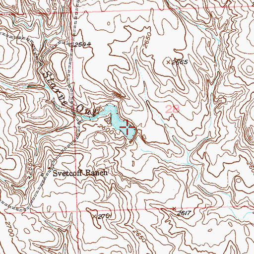 Topographic Map of Mark Fischer Dam, SD