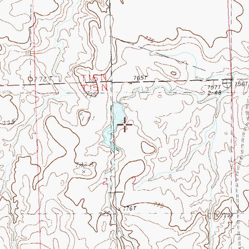 Topographic Map of Ben Clark Dam, SD
