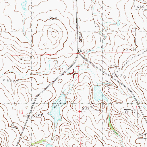 Topographic Map of Smaltz Brothers Dam, SD