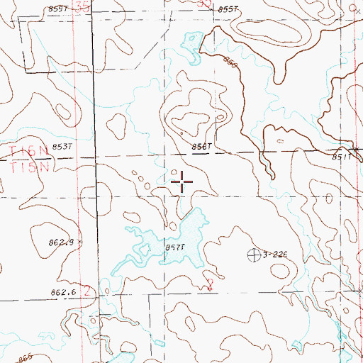 Topographic Map of Leland Edwards Dam, SD