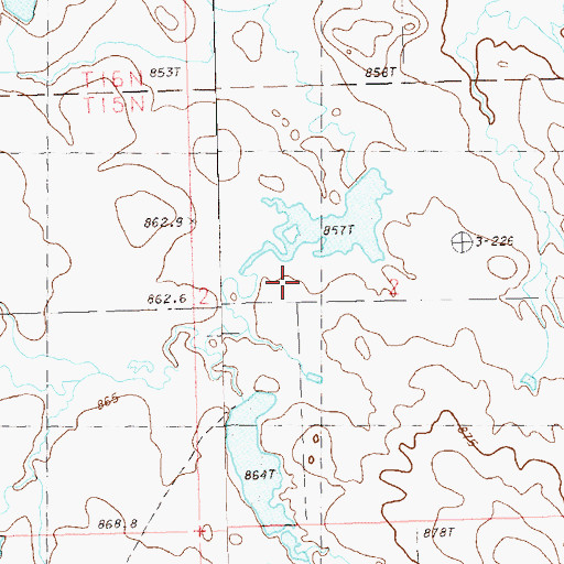 Topographic Map of Leland Edwards Dam, SD