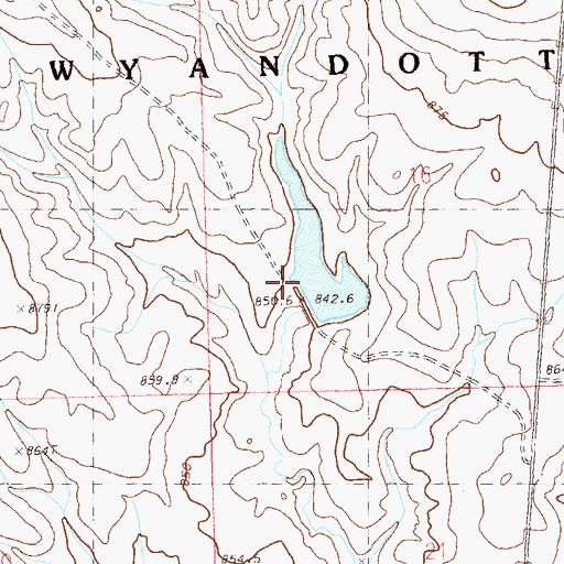 Topographic Map of R A Gebracht Dam, SD