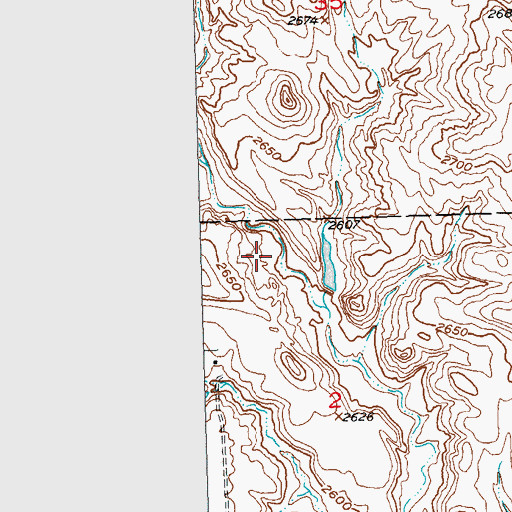 Topographic Map of Frank Gebracht Dam, SD