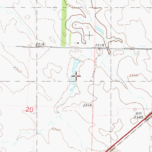 Topographic Map of Joe Gesinger Number 1 Dam, SD