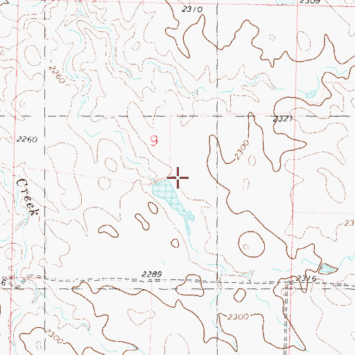 Topographic Map of C J Larson Number 1 Dam, SD